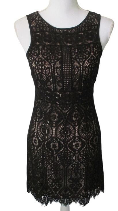 LOFT Dresses & Skirts - Loft Women's Petite Black Lace Sleeveless Lined Zip Back Dress Size 4P